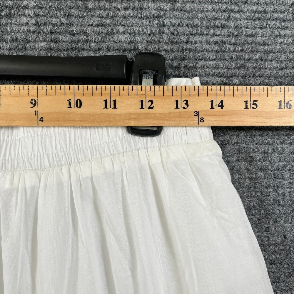 Altar'd State Tiered Maxi Skirt Women L Ivory Lace Trim Boho Summer Casual - Picture 8 of 11
